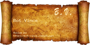 Bot Vince névjegykártya